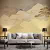 Papel Tapiz Decorativo Paisaje Dorado Chino Mural Grande para Sala de Estar de Hotel Dormitorio Cubrepared para Sofá Estudio Salón de Té