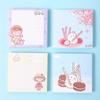 Bloc de Notas Cuadrado Fabricante Personaliza Lindo Dibujo Animado Diseño Simple con Logo Personalizable Cuaderno Portátil Caja de Regalo