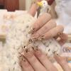 Combinação de Nail Art Adesivo de Unha Produto Acabado Removível Usável Nail Art Reutilizável Removível Usável Unha Usável de Comprimento Médio