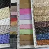 Jacquard Brilhante Palha PP Tecida Imitação de Palha de Ráfia Tecida Tecido Liso Material para Sapato Bagagem Artesanato Tecido para Bolsa