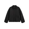 Roupas Vintage Yidao 2026 Outono Novo Estilo Americano Jaqueta Casual Solta Color Block com Gola Reversível para um Visual Descolado e Robusto