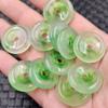 Jade Flor Flutuante Fivela de Jade Pingente de Jade Fivela de Jade Gelo Pingente 25mm Pulseira Colar Pingente de Brincos Pingente de Jade