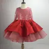 Vestido Princesa Inflado com Lantejoulas Pretas Transfronteiriço para Crianças 2022 Novo Estilo Traje de Performance para Meninas Verão