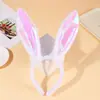 Diadema Popular Transfronteriza de Orejas de Conejo de Peluche para Pascua, Diadema para el Cabello, Fiesta, Discoteca, con Soporte de Alambre, Flexible