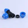 Conector Rápido para Tubería de PE, Accesorios para Tubería de Agua de PE, Válvula de Tres Vías de Cambio Rápido, Codo Recto de 6 Puntos con Rosca Macho y Hembra