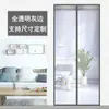 Cortina para Puerta de Aire Acondicionado sin Clavos de Velcro Cortina Divisoria Protección contra Aire Frío Protección contra Mosquitos de Verano Uso Doméstico Cocina Cortavientos Transparente Magnético