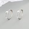 Jufeng Aretes de Pin de Plata Esterlina 925 para Mujer, Clips de Oreja Nicho de Gama Alta, Aretes de Alta Calidad Modernos y Elegantes Y335