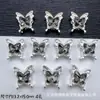 Diamante Multicolor Mariposa Cuatro Agujeros Espaciadores DIY Pulsera de Cuentas Hecha a Mano Cadena de Teléfono Móvil Joyería Accesorios de Aleación
