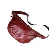 Nueva Bolsa cruzada para pecho de hombre de cuero suave tipo árbol con pliegues cepillados, cremallera casual, bandolera de cuero de vaca para jóvenes, moda