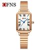Reloj de Mujer de Comercio Exterior de la Marca Ofns Nicho Retro Tres Agujas Reloj de Cuarzo Resistente al Agua Estilo Ins para Niñas Combinable Reloj de Mujer