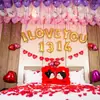 Balão de filme de alumínio para decoração de casamento, pacote com letras, layout de casamento, liquidação especial, eu te amo