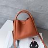 Bolso de Mujer de Piel Genuina, Bolso Tipo Cesta de Nuevo Estilo, Bolso Tote Grande de Piel Genuina de Alta Gama, Bolso de Hombro Cruzado