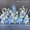 Arreglos Florales Artificiales Transfronterizos para Decoración de Bodas, Arreglos Florales para Pasarela de Bodas, Decoración de Banquetes, Filas Largas de Flores