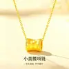 Collar Pequeño de Oro Puro 999 con Forma de Cintura para Mujer, Cadena Clavicular de Oro Puro, Regalo para la Industria de la Belleza, Pequeños Regalos Promocionales al por Mayor