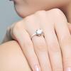 Anillo de copo de nieve de diamante de alto carbono chapado en platino de 18k estilo coreano para mujer productos genuinos americano de seis garras grande Simulación Anillo de diamante abierto