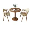 Mesa de Comedor y Sillas de Lujo Ligero Combinación Apartamento Pequeño Tienda de Té con Leche Cafetería Apartamento Hotel Balcón Ocio Recepción Mesa Cuadrada Pequeña