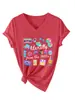 Literalmente do Século XX Amazon Ebay Site Independente Camiseta Casual da Moda para Mulheres com Decote V e Manga Curta