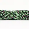 7A cuentas redondas facetadas de piedras preciosas rojas y verdes naturales DIV pulsera semiacabada accesorios de cuentas redondas directo de fábrica