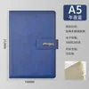 Cuaderno de Negocios A5 Color Sólido Cinta Hebilla Lincoln Cuaderno Engrosado para Conferencias Hebilla Magnética Set de Caja de Regalo Venta al por Mayor
