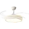 Novo lustre com ventilador de teto invisível para a sala de estar, lustre com ventilador de teto para o quarto, lustre com ventilador estilo Zhongshan 2026, iluminação na cor creme para a sala de jantar