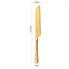 Cuchillo para pizza de acero inoxidable transfronterizo, cuchillo para pastel y espátula para bodas y fiestas de cumpleaños, juego para hornear, cuchillo para pan dentado para cortar tostadas