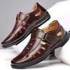 [Piel de vaca genuina] procesamiento especial de liquidación talla defectuosa zapatos de hombre sandalias casuales verano antideslizantes zapatos de papá