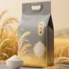 Saco Embalagem de Arroz Personalizado Selagem de Oito Lados Sacola Espessada Stand-Up Saco para Chá Café Saco Plástico Metalizado Impresso