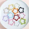 Hebilla de Resorte de Estrella de Cinco Puntas Pintada de Metal Colorida Accesorios para Joyería Llavero DIY Hecho a Mano Anillo de Conexión Colgante Venta al por Mayor
