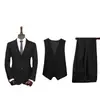 Traje Gris Profesional Formal de Trabajo Slim para Hombre Traje Uniforme Chaleco Vestido de Boda Traje para Hombre de Tres Piezas