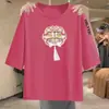 Camiseta de manga tres cuartos estilo chino nuevo para comercio exterior transfronterizo para mujeres, madres, señoras de mediana edad y mayores, top moderno estilo chino que reduce la edad