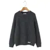 Suéter tejido casual de cuello redondo y manga larga, nueva moda otoño e invierno, versátil, holgado, adelgazante, suéter casual