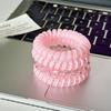 Anillo para el cabello con línea telefónica de color estilo coreano, accesorio para el cabello de alta gama, cuerda elástica para el cabello con dopamina para mujeres.