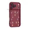 Capa de celular com listras retrô e floral para iPhone 17, capa protetora fresca e fofa para Apple 16, capa macia de silicone