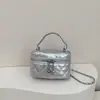 Bolsa de corrente mini com padrão de diamante da moda 2026 estilo coreano, bolsa versátil para batom de ombro/transversal