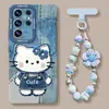 Funda de Teléfono de Gato de Mezclilla para Samsung s26ultra s25 Silicona s24 Con Correa s23ultra A Prueba de Caídas Cobertura Total