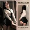 Lencería sexy Manyan, camisa de manga larga con perspectiva, falda a la cadera, uniforme de secretaria, traje de generación 9867