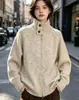 Nuevo estilo de abrigo suéter con cuello alto y doble cremallera para mujer, de comercio electrónico transfronterizo ruso, con corte relajado, estilo holgado y cárdigan de punto grueso