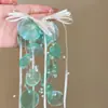 Pendientes de Gancho para Oreja con Borla de Lazo Redondo de Concha Nicho Súper Hada Temperamento Pendientes Versátiles de Gama Alta de Moda Venta al por Mayor