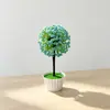Nuevas plantas artificiales en maceta con diseño de cielo estrellado y flor de cerezo, perfectas para la decoración del hogar, creando una exhibición creativa y mejorando el ambiente de un restaurante