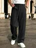 Pantalones de traje holgados de estilo 'Old Money' para hombre, de primavera y otoño europeo y americano, con caída, pierna ancha. Pantalones largos casuales de pierna recta retro americano.