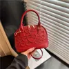 Bolso de Mano Grande de Concha Bordada con Forma de Corazón Estilo Coreano para Mujer 2026 Nuevo de Moda Tendencia Bolso Cruzado de Hombro Casual para Mujer