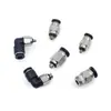 Accesorios Neumáticos de Conexión Rápida Negros, Conector Recto Roscado para Tubería de Aire Spc, Rosca Interna Spcf, Conector de Tres Vías Spb, Conector de Dos Vías Spl