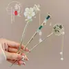 Pasador de Borla Flor de Magnolia Estilo Antiguo, Pasador Elegante Estilo Chino Nuevo en la Parte Posterior de la Cabeza, Pasador Elegante Estilo Étnico