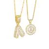 Colar Letra Inglesa Completo em Diamante Doce de Rocha Popular para Jardim de Infância Conjunto de Flores Letras de Cobre com Zircônia Banhado a Ouro Real Lote