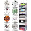 Bolsa de pendurar atrás da porta Bolsa de armazenamento Bolsa de armazenamento Bolsa pendurada Grande capacidade Casa Quarto Armazenamento pendurado Fácil de organizar Armazenamento 3 ganchos