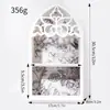 Prateleira de Parede de Madeira Multicamadas Rack de Armazenamento Transfronteiriço Rack de Exibição Rack de Cristal Decoração de Fundo Oco Artesanato para Casa