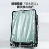 Capa de Mala Nova Sem Desmontagem com Grande Velcro Cobertura Protetora, Capa de Poeira Transparente de PVC para Mala de Viagem Adequada para Bagagem Despachada