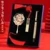 Serpente Ano Novo Estilo Chinês Marcador de Página Pen Drive Caneta de Bronze Tendência Nacional Caixa de Presente Conjunto Reunião Anual da Empresa Brinde Corporativo