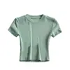 Moda de Verano 2026 Nueva Camiseta Ajustada para Mujer, Top Básico Elástico de Manga Corta, Camiseta Interior Corta