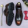 [Gran Promoción] Zapatos de Cuero para Hombre Brogue Británico Formal de Negocios Zapatos de Cuero para Hombre Boda Cuero Genuino Zapatos de Oficina Envío Gratis